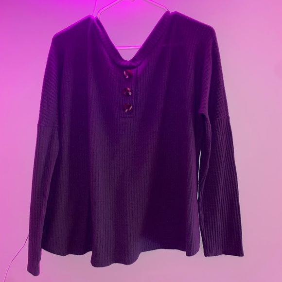 Long Sleeve Comfy Grey Button Down - Picture 3 of 4